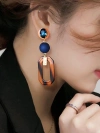 Korean style long ear clips, high-end earrings, personalized 2021 new trendy, exaggerated and retro earrings, women's earrings 810 Item Picture